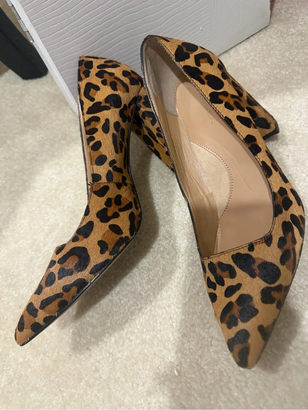 Banana Republic Leopard Print Block Heel Pumps - Brown/Black